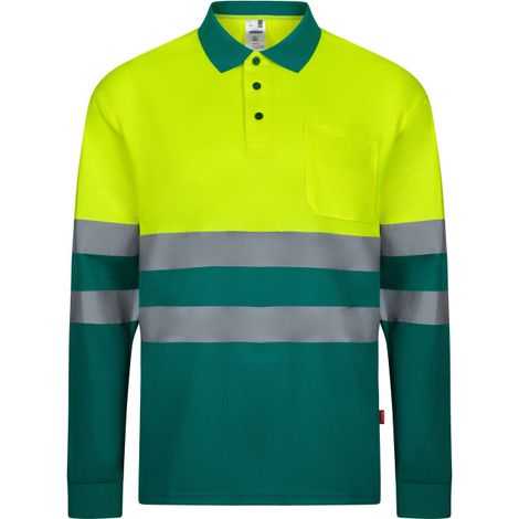 Polo bicolor manga larga de alta visibilidad VELILLA BASIC Serie 305507 (1/3)