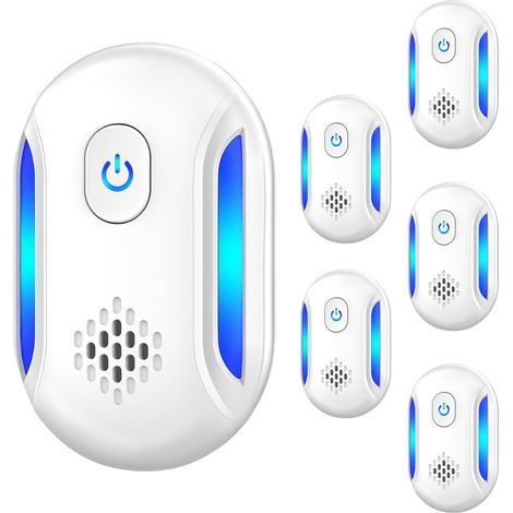 Verbesserter Ultraschall-Repeller – 6er-Pack. elektronischer Plug-in-Schädlingsbekämpfer für Insekten. Mücken. Nagetiere. Mäuse für Haus. Lager. Garage (1/5)
