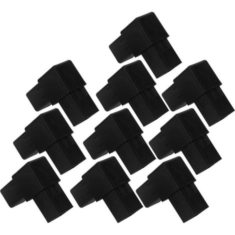 Lot de 20 connecteurs carrés en plastique noir pour tubes (1/5)