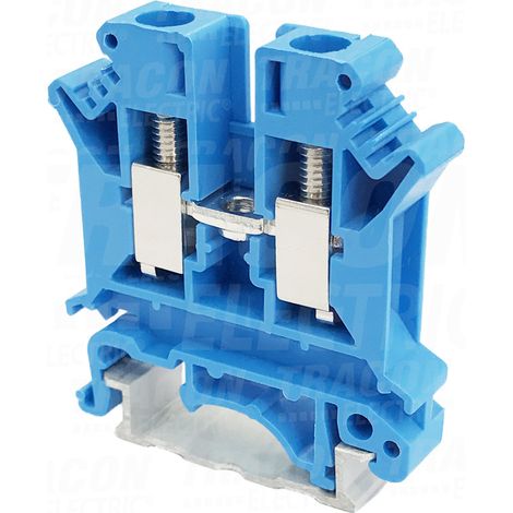 Borne de connexion neutre à vis pour jeu de barres, bleue 0,2-6 mm², 57 A ZUG (1/2)