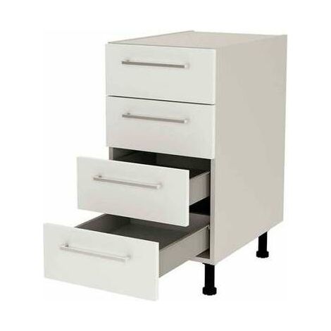 Mueble de cocina con cajones en gris cream y roble vega. 85 cm(alto)40 cm(ancho)60 cm(largo)