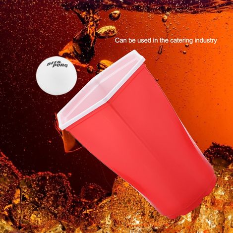 Hexcup Beer Pong, jeu de gobelets rouges pour fête (1/5)