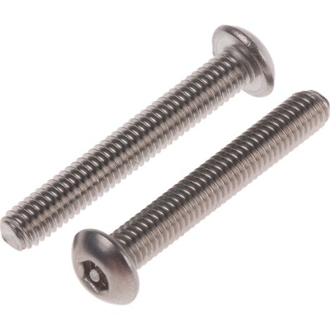 Vis de sécurité inviolable, M3 x 20mm, tête Bouton, en Acier Inoxydable A2 304 ( Prix pour Sachet de 100 )