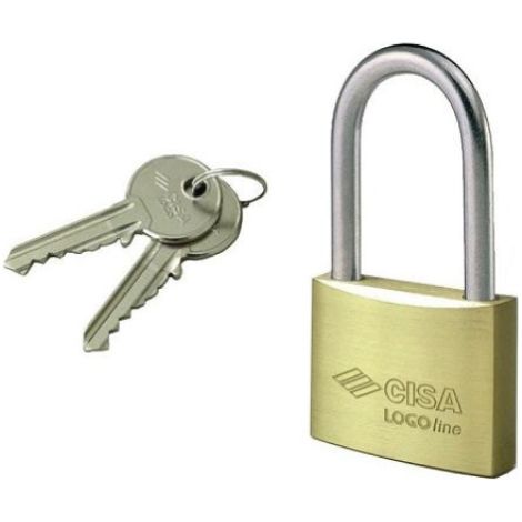 CISA - LOCKING LINE LUCCHETTO AD ARCO LUNGO IN OTTONE CON 2 CHIAVI 30MM