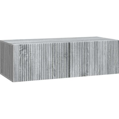 Mobile Porta TV da Muro Grigio Sonoma 98 x 41 x 30 cm vidaXL