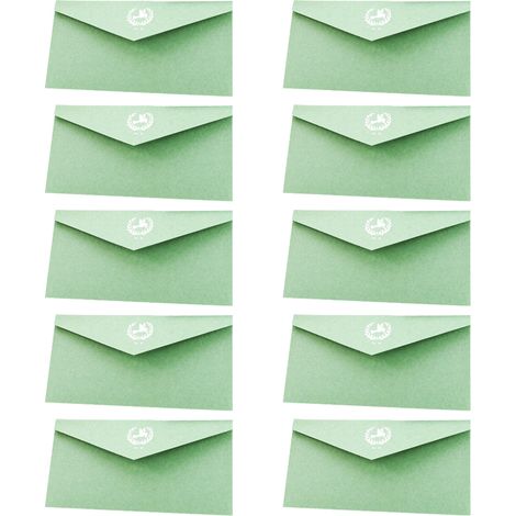 Enveloppe - 11 x 22 cm - Pour Cartes d'Invitation Mariage Anniversaire - Style Rétro - 10 Pièces (1/5)