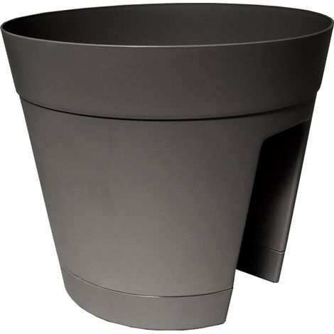 Vaso Ringhiera Tondo Regina cm 30 Colore Antracite