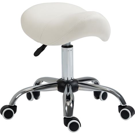 Tabouret roulant, tabouret de massage à hauteur réglable (49–61 cm) et assise ergonomique, chaise de travail pivotante à 360° avec roulettes, pour salons de massage, studios de tatouage, cliniques, sp (1/5)