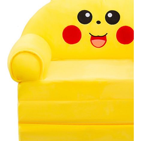 Klappbares Kinderschlafsofa aus weichem, niedlichem Plüsch, mit Pikachu-Motiv, Armlehnen, für Jungen- oder Mädchenzimmer, 3 Ebenen (1/4)