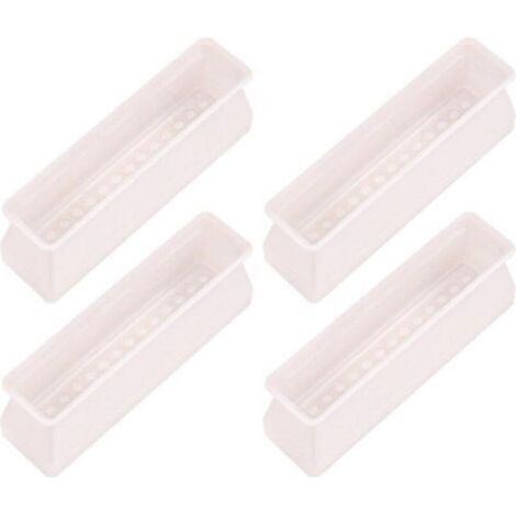 Ensemble de 4 protections rectangulaires en silicone pour pieds de chaises et de meubles, protections pour pieds de table contre les rayures (1/4)