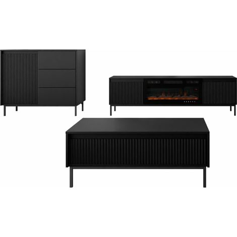 Conjunto de salón Comfivo Delruva 110, Negro (1/5)