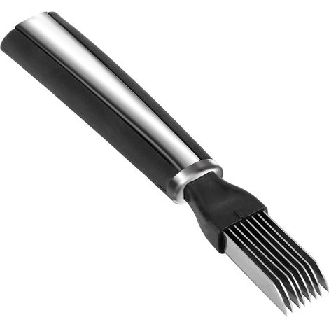 Couteau à ressort en acier inoxydable pour couper oignons et légumes, outil de cuisine pratique pour découpe rapide (1/5)