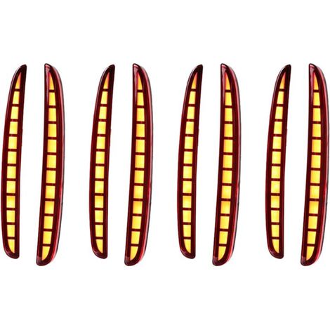 8-teiliges Set multifunktionaler LED-Rückleuchten mit Bremsreflektoren für Schrägheckmodelle (2016–2018)