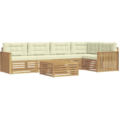 Outdoor Sofa Set 6 pcs White and Cream 79 x 79 x 37 cm vidaXL (1/5)