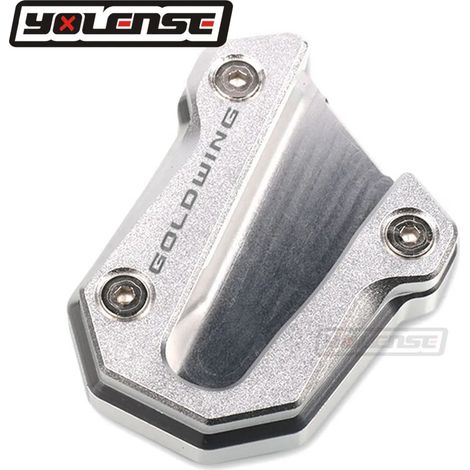 (Bleu) Compatible avec HONDA GL1800 Goldwing 1800 GL 1800 18-23 Moto Béquille latérale CNC Extension de béquille Plaque de support Agrandit la béquille maxpower (1/3)