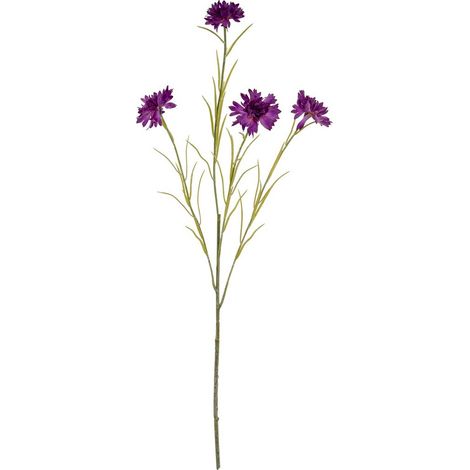Cornflower Stem Artificial Flower - Plastic - L20 x W20 x H77 cm - Purple