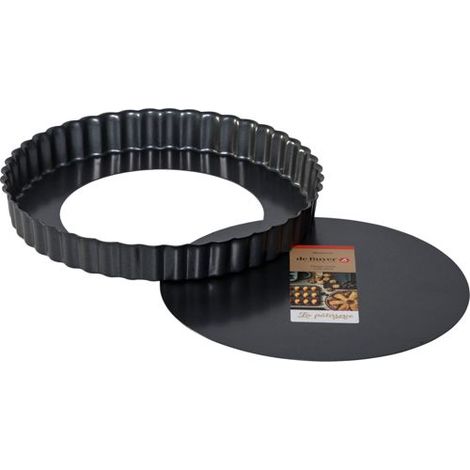 Moule à Tarte Cannelé Fond Amovible 20 Cm - De Buyer