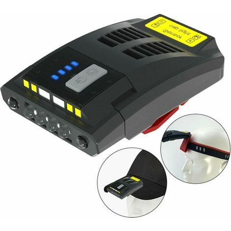 Multifonctionnel USB Rechargeable Cap Chapeau Lumiere etanche LED Phare Rotatif Casquette Visiere Lumiere Clipon Chapeau Lumiere Mains Libres pour Chasse Camping Peche, modele:Noir (1/5)