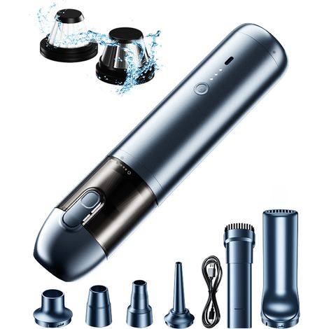 Aspirateur voiture sans fil moteur sans balais 16KPa haute puissance double usage maison et voiture portable (1/5)