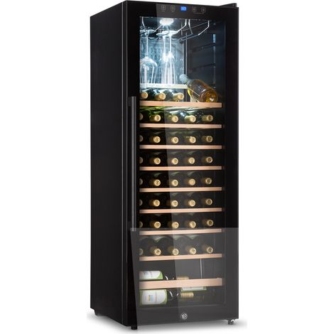 Klarstein Barossa 54 Uno Vinoteca 155 L 54 botellas Puerta de cristal Led Táctil