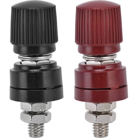 Morsettiera per regolatore di tensione M6 da 32 mm, 10 coppie, viti 333, 0-380 V, rosso e nero (1/5)