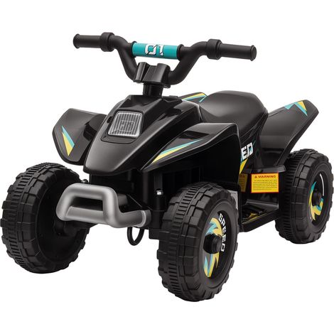 Quad électrique pour enfants de 18 à 36 mois avec batterie rechargeable 6 V, 72 x 40 x 45,5 cm, noir