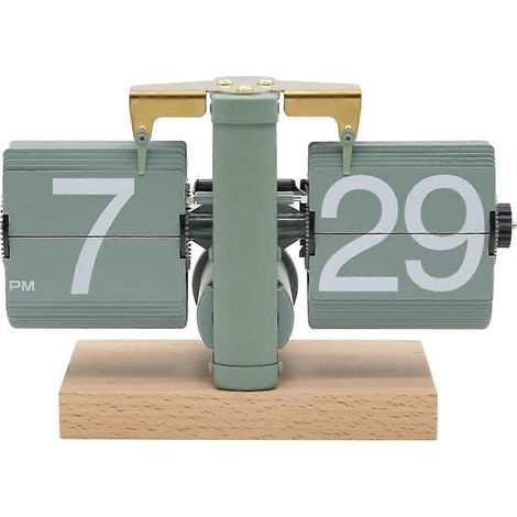 Horloge de table à rabat (1 pièce) - Style rétro mécanique - Décoration pour la maison et l'école, couleur de l'image (1/5)