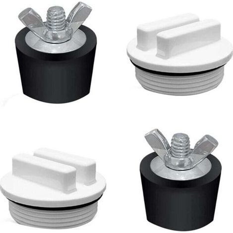 Bouchons D'hivernage Piscine 2 Pouces Avec Adaptateur 1,5 Pouce Fileté En Caoutchouc Expansion 2 Pièces (1/4)