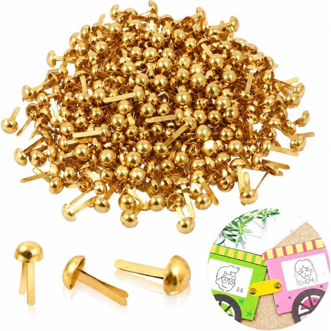 200 attaches parisiennes dorées en métal pour scrapbooking, bricolage, loisirs créatifs, décoration de papier, photos et projets créatifs (1/5)