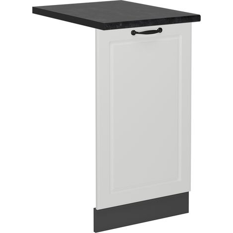 Façade de lave-vaisselle R-Line, Blanc campagne, 45cm , PT Anthracite, Vicco (1/4)