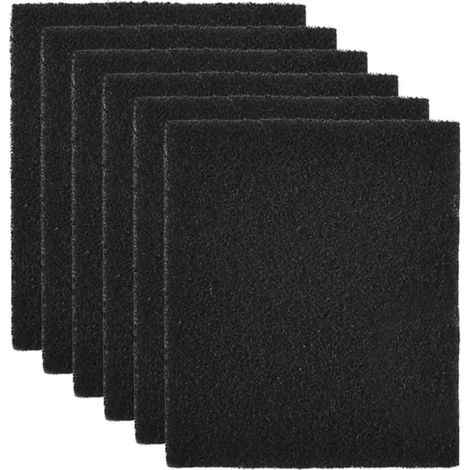 Lot de 12 filtres anti-odeurs pour bac à litière pour chat, charbon actif et éponge filtrante, 11,5 x 10,5 cm (1/5)