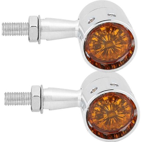 Stück universelle 12V Motorrad-Blinker im Retro-Vintage-Stil, hohl, gelb