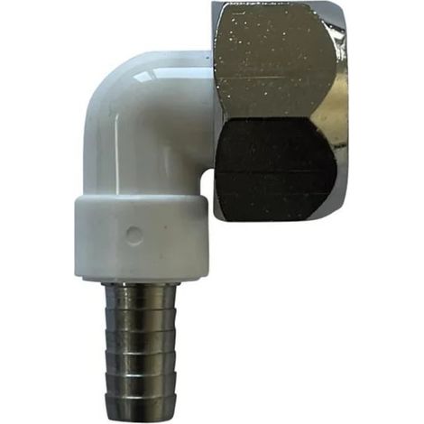 Winkelverschraubung CNS 90° für Bierschlauch 5/8 Zoll, NW 7mm (1/3)