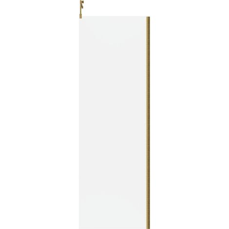 Colore 8mm Clear Glass Brushed Brass 1850mm x 700mm Walk In Shower Screen including Wall Channel and Support Bar (1/3)