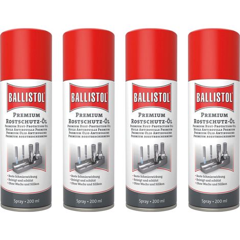 Spray d'huile anticorrosion BALLISTOL Premium, 200 ml, 4 pièces