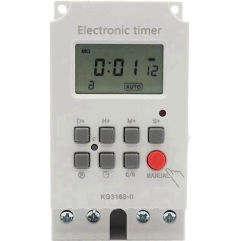 KG316S-II Interrupteur horaire numérique automatique Relais de contrôle horaire électronique programmable (1/4)