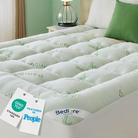 Surmatelas 140x200 cm, sur Matelas 2 Personne en Viscose de Bambou (1/5)