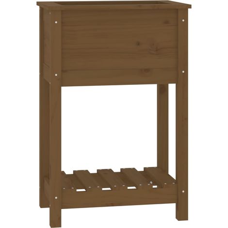Maison Exclusive - Fioriera con Mensola Ambra 54x34,5x81cm Legno Massello di Pino