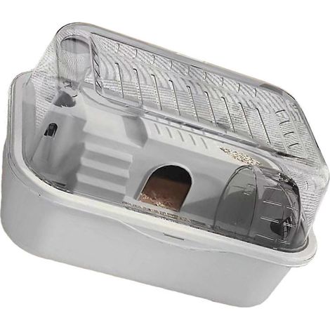 Cage panoramique pour rongeurs avec système de désodorisation, roue d'exercice silencieuse, adaptée aux petits hamsters, grise. (1/5)