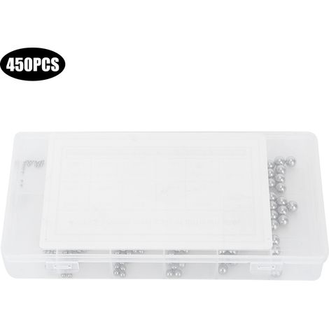 Kit de 450 billes d'acier à roulement haute dureté pour roulettes, compatible avec les modèles M2 à M8. (1/5)
