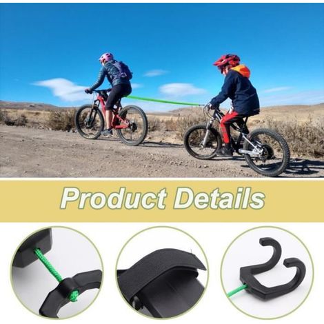 Barre Traction Velo Enfant, Système De Remorquage De Vélo Rétractable, Ceinture De Corde De Traction De Bicyclette (1/4)