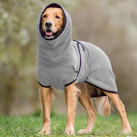 Vêtements pour animaux de compagnie : peignoir de bain absorbant, serviette, pyjama de séchage pour chiot, manteau, peignoir (1/4)