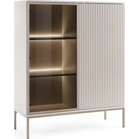 Selsey Tosena - Vitrine 2-türig mit LED - Greige (1/5)