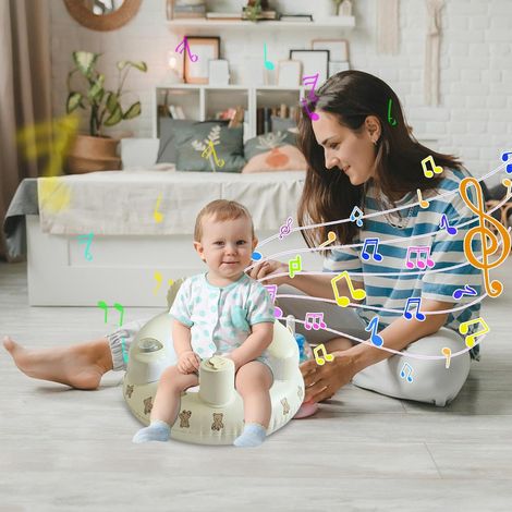 Siège gonflable pour enfants, siège gonflable pour enfants : canapé pliant, chaise de sol gonflable avec pompe à air intégrée pour lit, herbe, maison. (1/5)