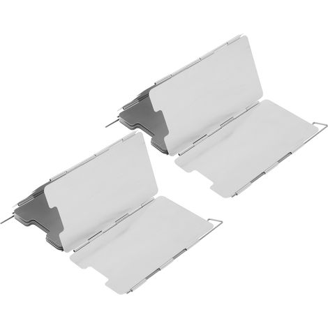 Lot de 2 plaques coupe-vent en alliage d'aluminium pour camping extérieur, 9 emplacements. (1/5)