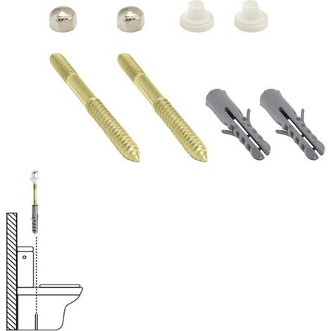 Kit Sanitario Fija Wc 5x75 mm. Bicromatado (2 Piezas) (1/2)