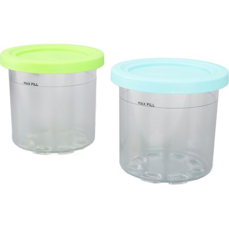 Lot de 2 pots à glace de 600 ml (bleu et vert) pour Ninja NC299AMZ et NC300s (1/5)