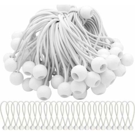 Lot of 40 Elastic Tensioner Elastic Cords with Balls Elastic Bungee Bungee Elastic Balls for marquees, tents, banners and tarpaulins - RW Bungee cord tensioner.. (1/5)