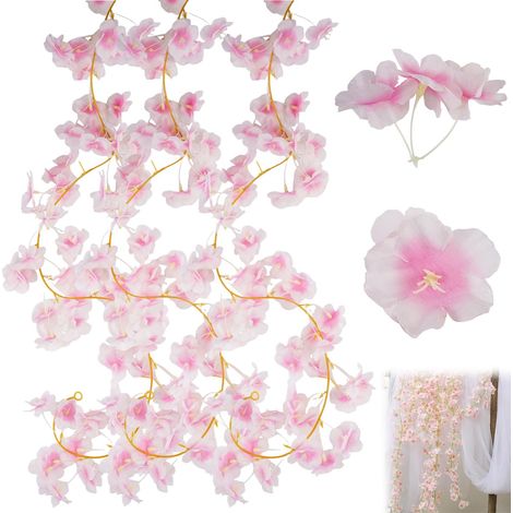 3 Pièces Guirlande Fleurs de Cerisier Artificielles (1/5)