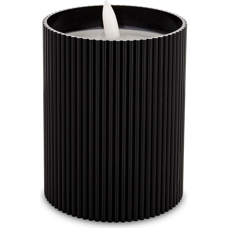 Bougie LED avec minuterie, noire, 12 x 8 x 8 cm (1/5)